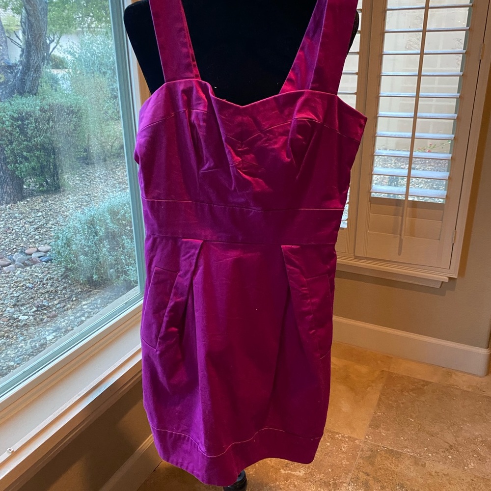 French Connection Magenta Pocket Dress